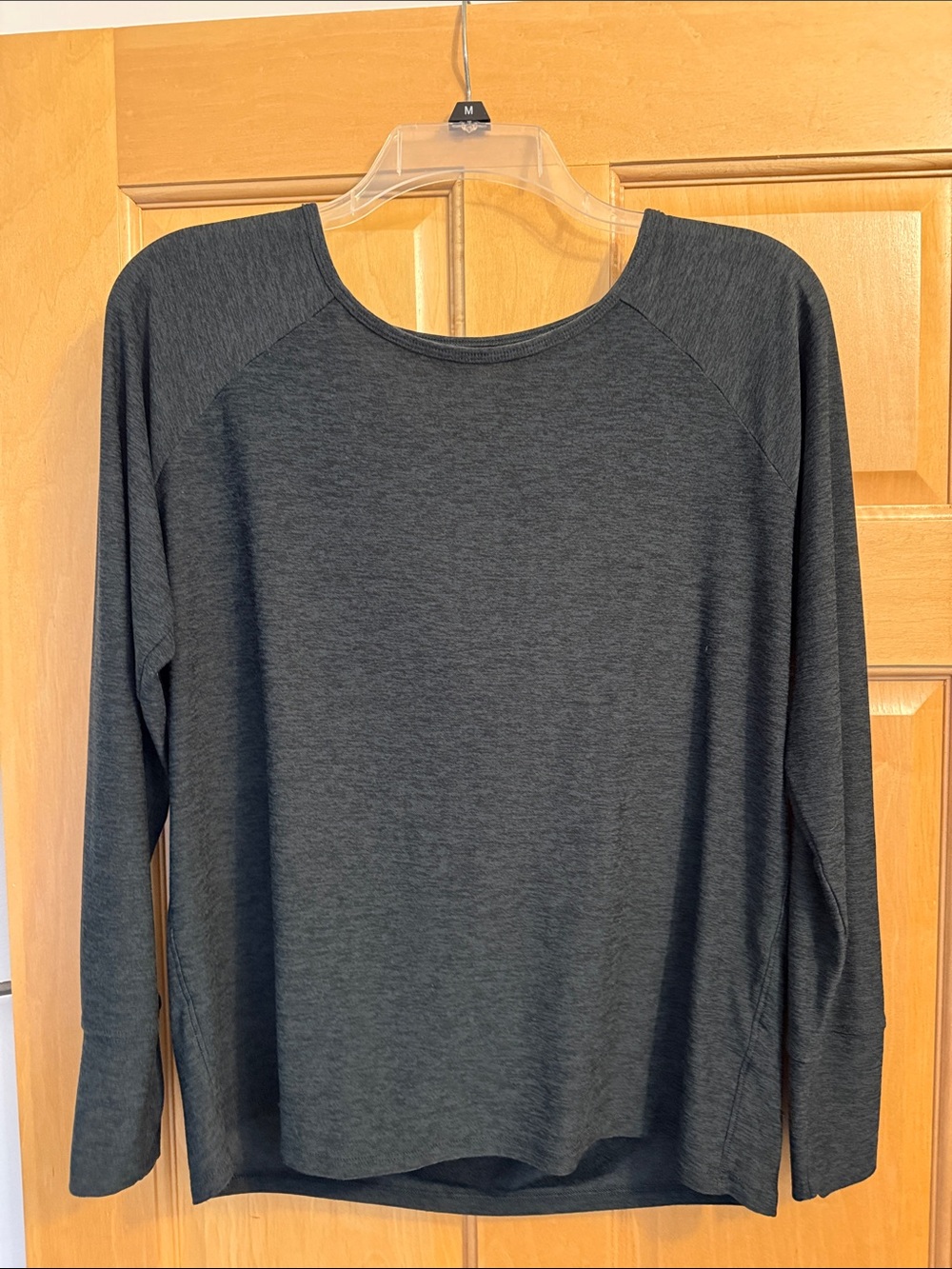 SPANX Charcoal Gray Long Sleeve Top